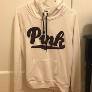 Victoria’s Secret PINK White Hoodie Medium